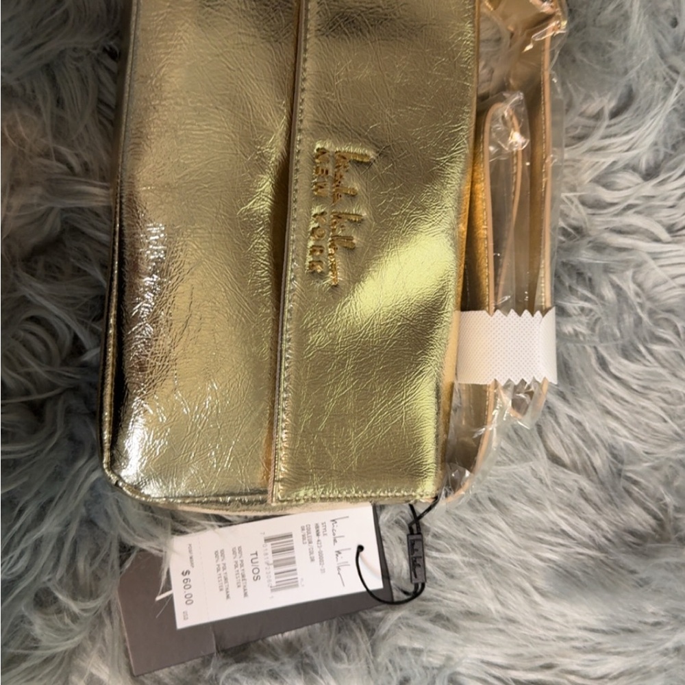 Nicole Miller Shimmering Gold Clutch